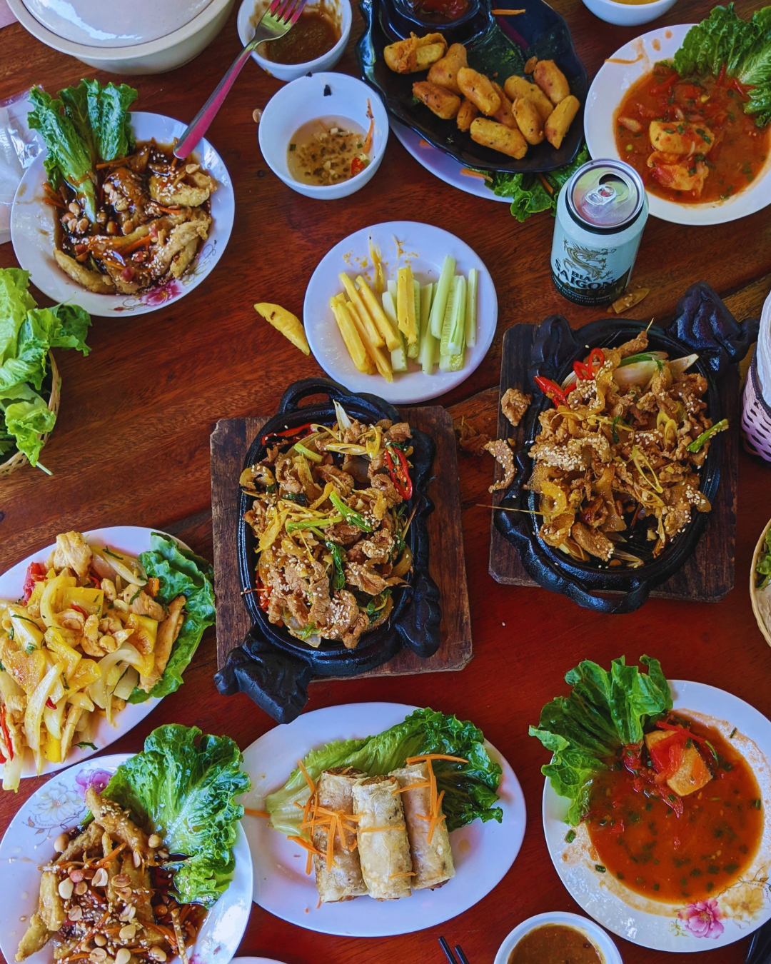Our final Vietnam highlight post! A large table filled with a variety of dishes made with love and shared across a group of people.