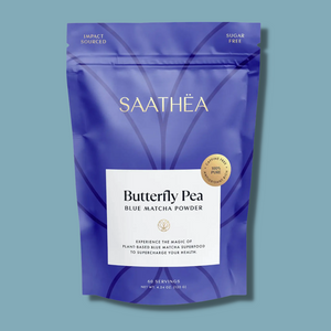 SAATHEA BUTTERFLY PEA BLUE MATCHA POWDER (PLANT BASE SUPERFOOD, DOK ANCHAN)
