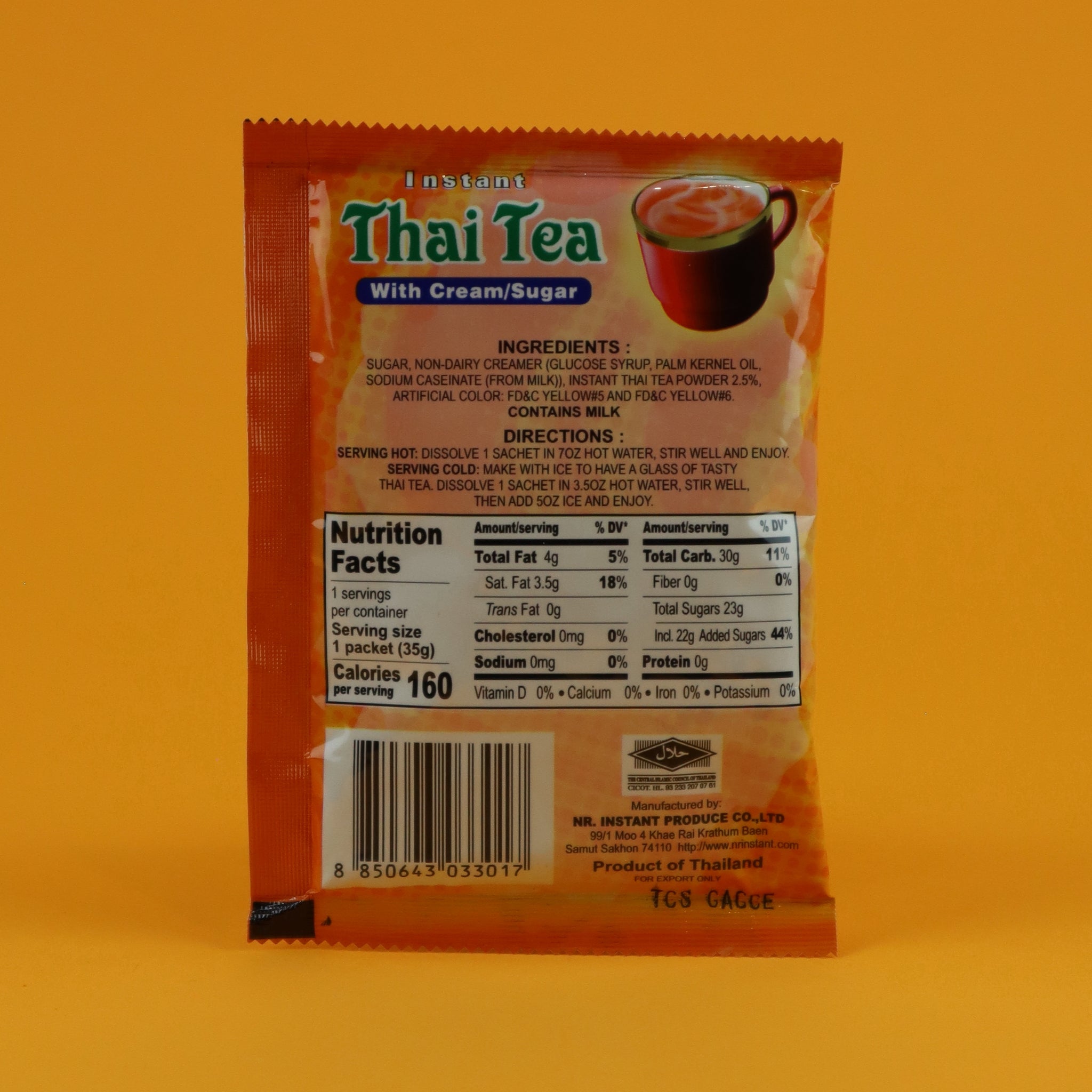 DEDE INSTANT THAI TEA LATTE MIX (PACK OF 12)