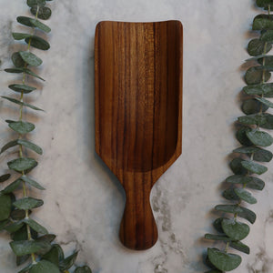 INDONESIAN TEAK WOOD SCOOP (FOR RICE, FLOUR, GRAINS, AND SPA DECOR)