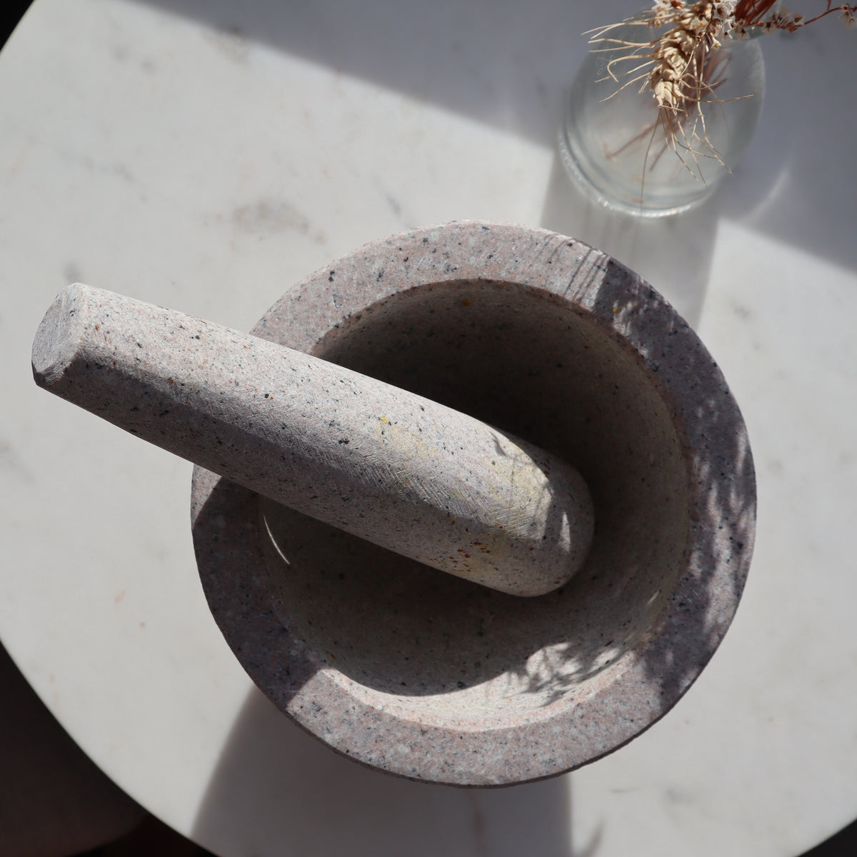 Handcrafted Mortar and Pestle - Thai Granite