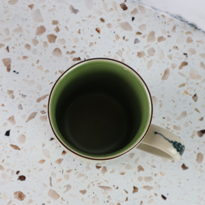 VIETNAMESE BAT TRANG DRAGONFLY COFFEE MUG SET