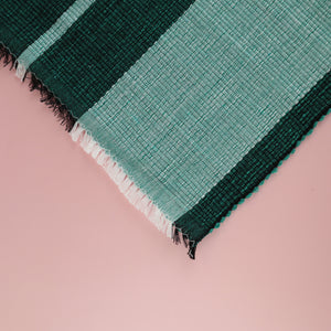 FILIPINO INABEL FABRIC WASIG PATTERN PLACEMAT - FOREST GREEN
