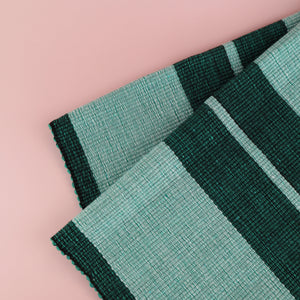 FILIPINO INABEL FABRIC WASIG PATTERN PLACEMAT - FOREST GREEN