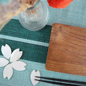 FILIPINO INABEL FABRIC WASIG PATTERN PLACEMAT - FOREST GREEN