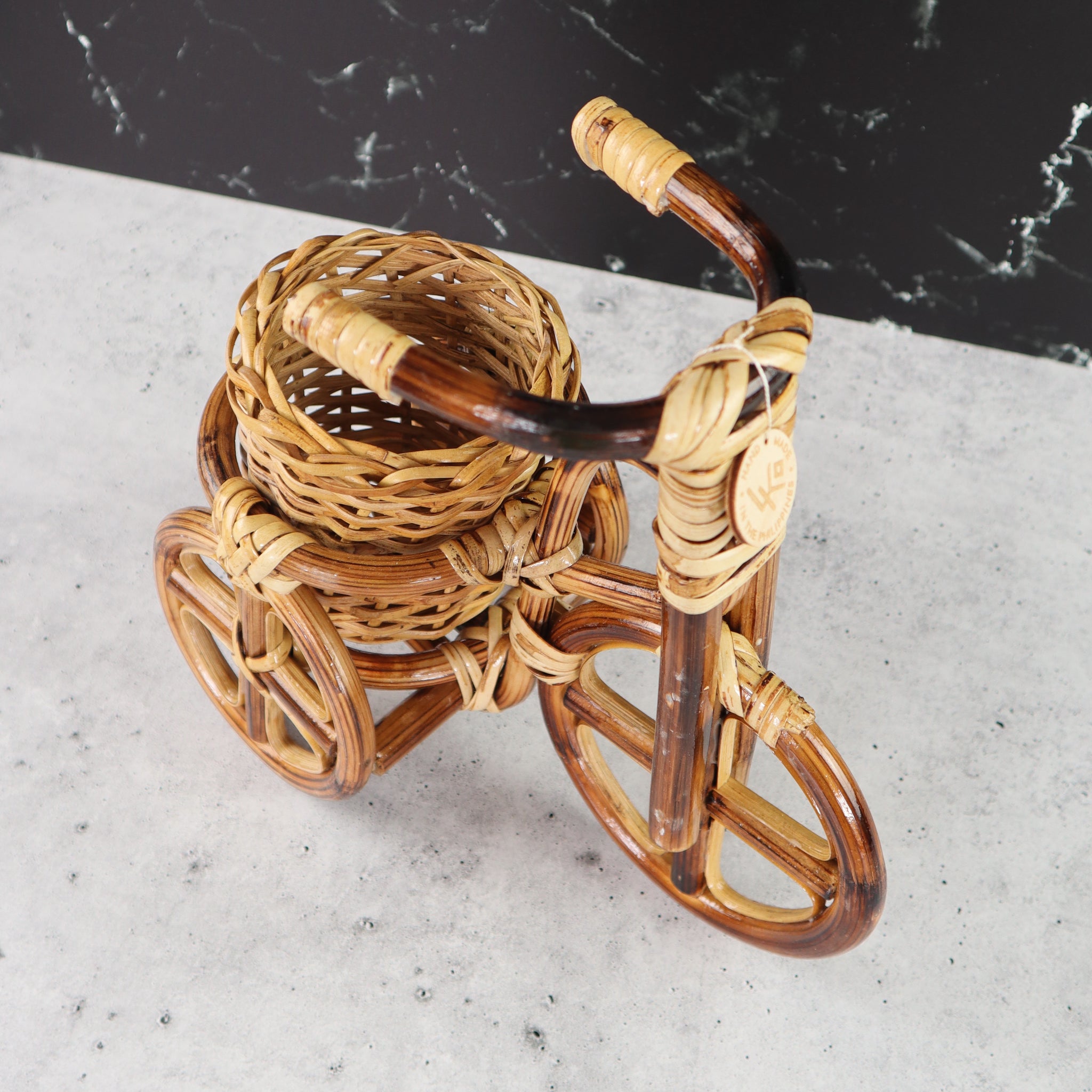 FILIPINO RATTAN PLANTER BIKE SHAPE