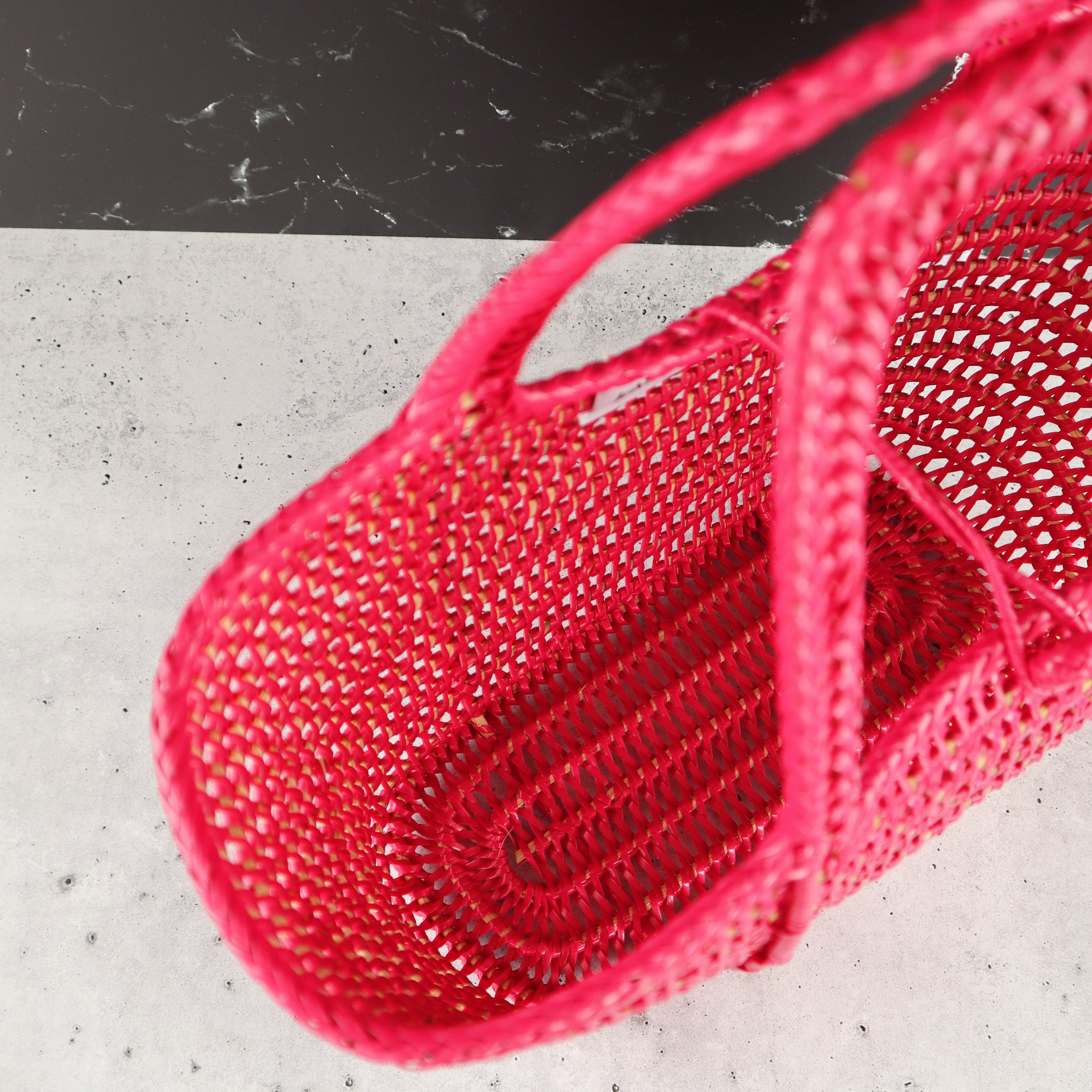 FILIPINO UPCYCLED WOVEN MARKET BAG (DRAGON FRUIT PINK)