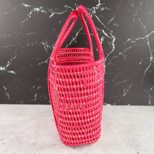 FILIPINO UPCYCLED WOVEN MARKET BAG (DRAGON FRUIT PINK)