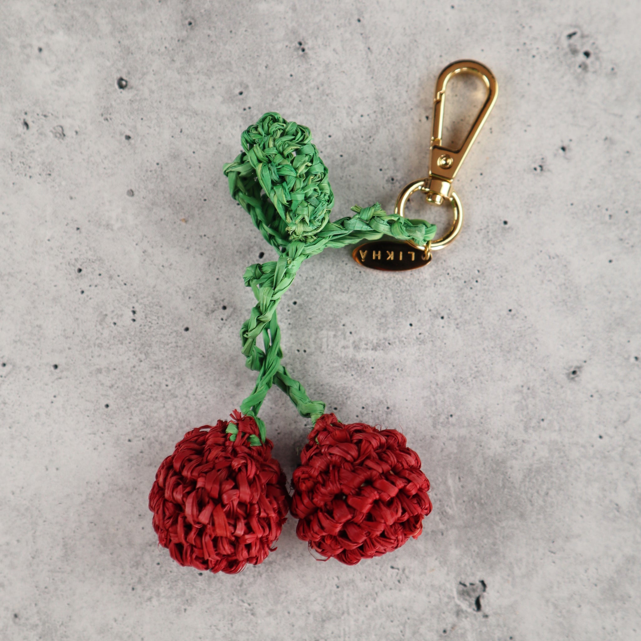 FILIPINO RAFFIA CHERRY BAG CHARM