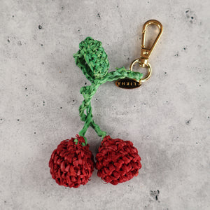 FILIPINO RAFFIA CHERRY BAG CHARM