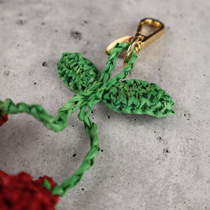 FILIPINO RAFFIA CHERRY BAG CHARM