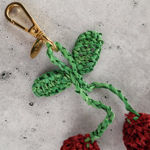 FILIPINO RAFFIA CHERRY BAG CHARM