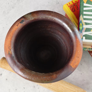 THAI LAO KHMER BURMESE MORTAR AND PESTLE 3 PIECES SET(KROK FOR GREEN PAPAYA SALAD AND TUM)