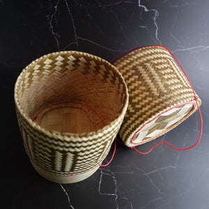 THAI LAO BAMBOO STICKY RICE WARMER BASKET KRATIP (SMALL)