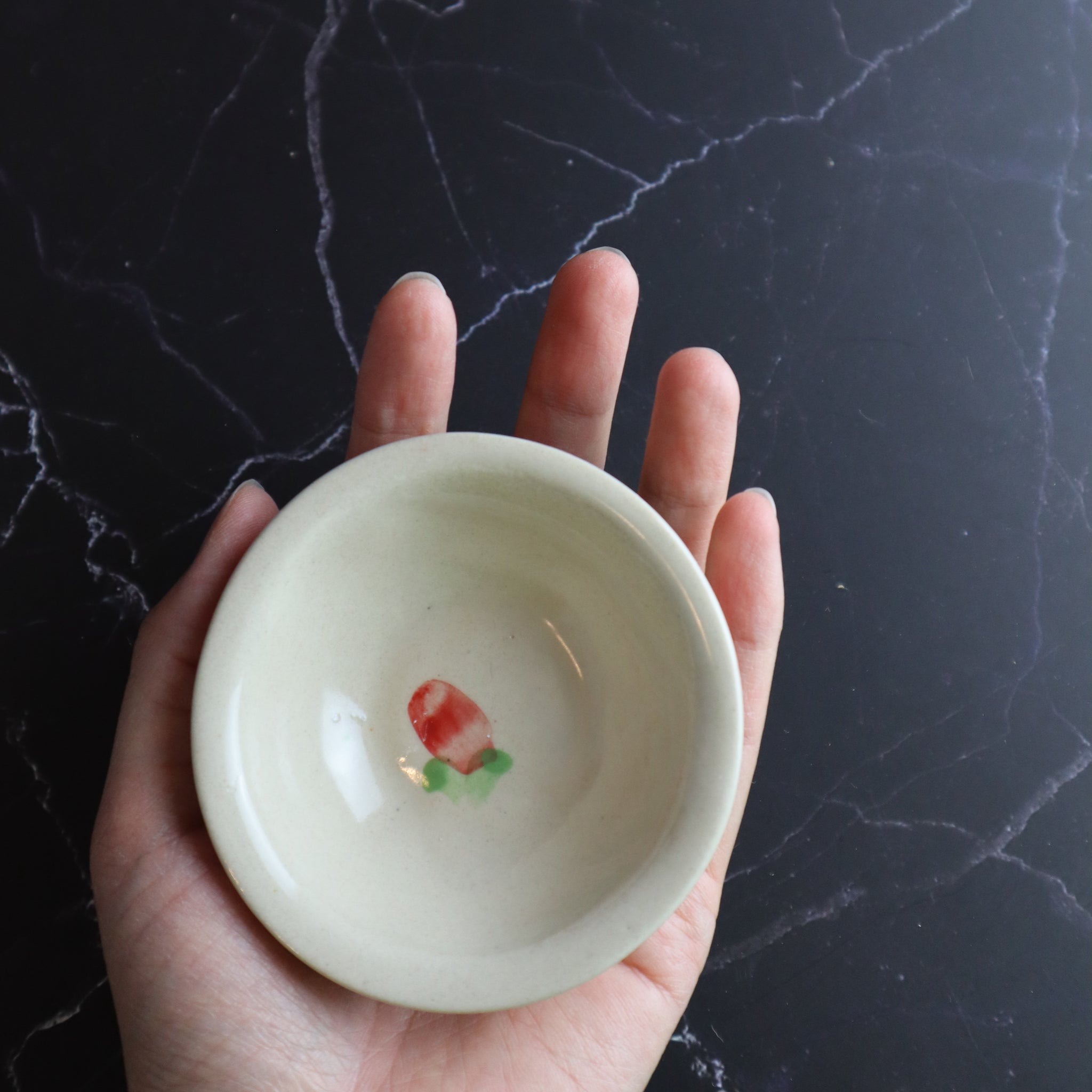 THAI ROOSTER CERAMIC SAUCE DISH (SMALL)