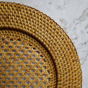 INDONESIAN BROWN RATTAN CHARGER PLATE