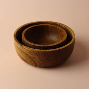 INDONESIAN TEAK WOOD BUDDHA BOWL (SMALL)