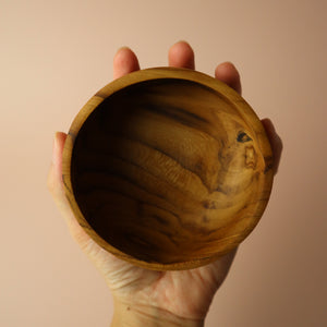 INDONESIAN TEAK WOOD BUDDHA BOWL (SMALL)