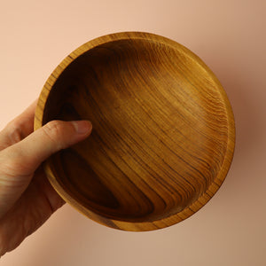 INDONESIAN TEAK WOOD BUDDHA BOWL (LARGE)