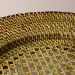 INDONESIAN BROWN RATTAN CHARGER PLATE