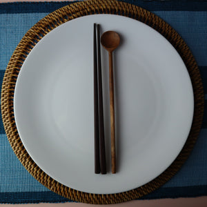 INDONESIAN TEAK WOOD COCKTAIL LONG SPOON