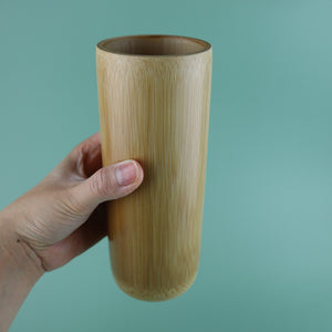 JUNGLE CULTURE BAMBOO TALL CUPS/VASE (HOLDS 17 OZ) - SMOOTHIES, COCKTAILS, DECORATION VASE