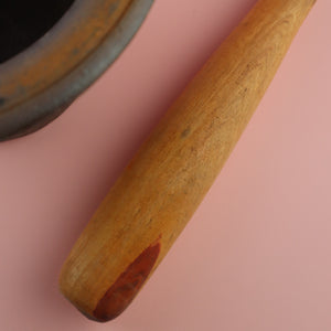 THAI LAO KHMER BURMESE MORTAR AND PESTLE 3 PIECES SET(KROK FOR GREEN PAPAYA SALAD AND TUM)