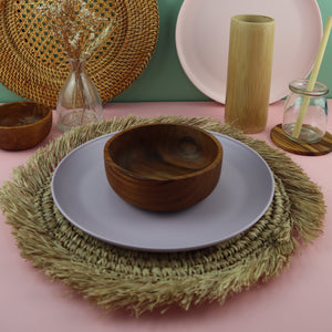 Round Linen Placemats Special Event Dinner Place Mats Natural