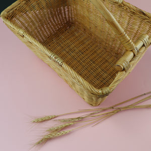 VIETNAMESE RATTAN PICNIC BASKET (FOR FARMERS MARKET, FLOWER ARRANGEMENT, FORAGING)