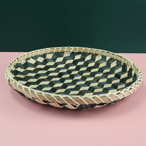 VIETNAMESE BLACK AND WHITE BAMBOO TRAY