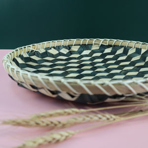 VIETNAMESE BLACK AND WHITE BAMBOO TRAY