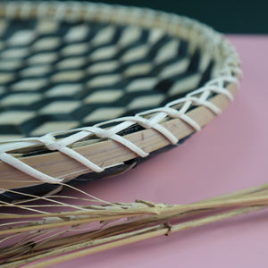 VIETNAMESE BLACK AND WHITE BAMBOO TRAY