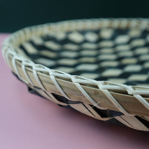 VIETNAMESE BLACK AND WHITE BAMBOO TRAY