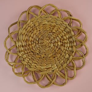 VIETNAMESE WATER HYACINTH FLOWER TRIVET PLACEMAT LINER