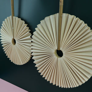 VIETNAMESE BAMBOO WEAVE ROUND FAN WALL DECOR (SMALL)