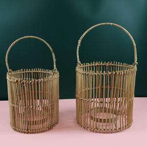 VIETNAMESE RATTAN CAGE LANTERN (MEDIUM)