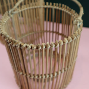 VIETNAMESE RATTAN CAGE LANTERN (MEDIUM)