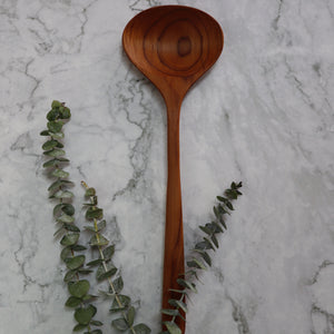 INDONESIAN TEAK WOOD COOKING SPOON SET (2 PIECES)