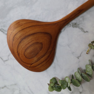 INDONESIAN TEAK WOOD COOKING SPOON SET (2 PIECES)