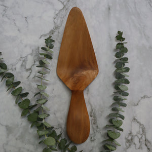 INDONESIAN TEAK WOOD CAKE AND PIE SERVER