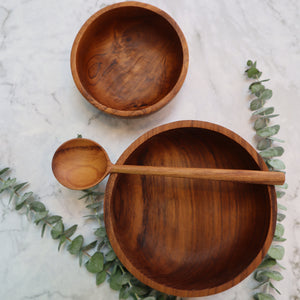 INDONESIAN TEAK WOOD BUDDHA BOWL (SMALL)