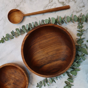 INDONESIAN TEAK WOOD BUDDHA BOWL (SMALL)