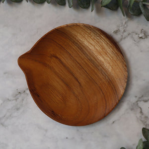 INDONESIAN TEAK WOOD SPOON REST, SOY SAUCE DISH, CHOPSTICKS REST, JEWELRY TRAY