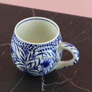 VIETNAMESE BAT TRANG BLUE DRAGONFLY TOASTY MORNING MUG