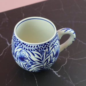 VIETNAMESE BAT TRANG BLUE DRAGONFLY TOASTY MORNING MUG