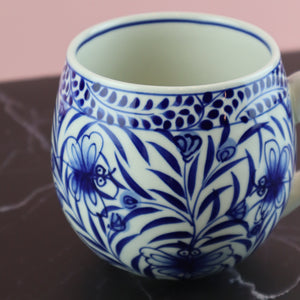 VIETNAMESE BAT TRANG BLUE DRAGONFLY TOASTY MORNING MUG