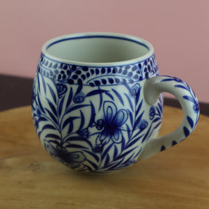 VIETNAMESE BAT TRANG BLUE DRAGONFLY TOASTY MORNING MUG