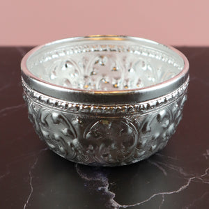 THAI VINTAGE FLORAL ALUMINUM SAUCE BOWL, DRINKING CUP, SPA DECORATION (SMALL)
