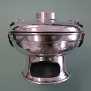 THAI LAO KHMER VIETNAMESE ALUMINUM HOTPOT SOUP WITH HEATING COMPARTMENT (FOR TOM YUM, TOM ZAB)